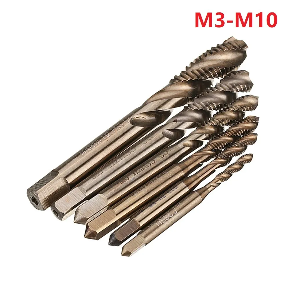 M3-M10 Spiral Tap HSS Co Cobalt M35 Machine Sprial Flutes Taps Metric Screw Tap Right Hand Cobalt Tap Power Tool Drill Bit
M3-M10 Spiral Tap HSS Co Cobalt M35 Machine Sprial Flutes Taps Metric Screw Tap Right Hand Cobalt Tap Power Tool Drill Bit