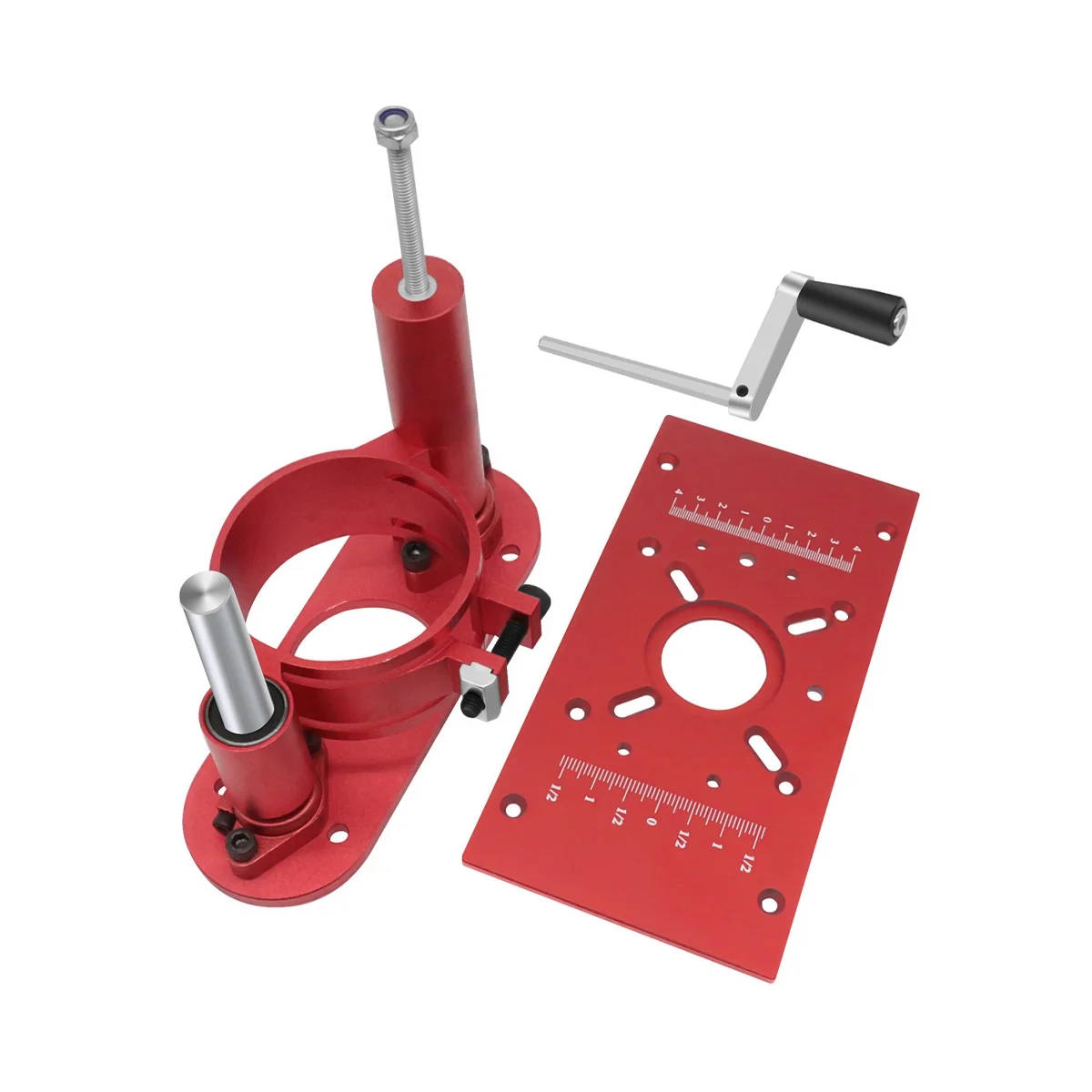 Router Table Insert Plate Router Lift Kit - Woodworking Router Lift Flip Plate for 65mm Motor Trimming Machine-Red
Router Table Insert Plate Router Lift Kit - Woodworking Router Lift Flip Plate for 65mm Motor Trimming Machine-Red