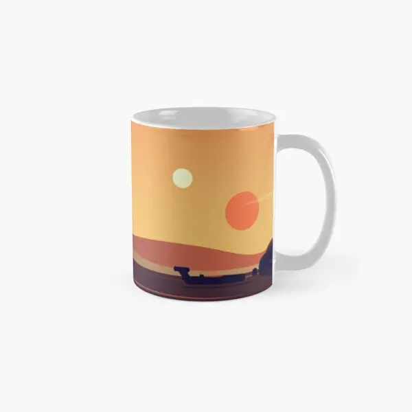 

Tatooine Sunset Classic Mug Design Handle Round Simple Printed Photo Drinkware Coffee Gifts Image Picture Cup Tea