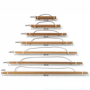 마그네틱 포스터 행거 프레임 티크 나무 옷걸이 프레임, 자연 그림 사진 프레임, 캔버스, 월 아트, 공예 프레임, 아트 행거 프레임