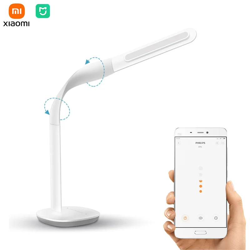 

Xiaomi Philips Table Lamp 3 LED Smart Reading Light 10 Level Touch Desk Lamp It Can Be Connected To Mijia APP Smart Desk Lamp
