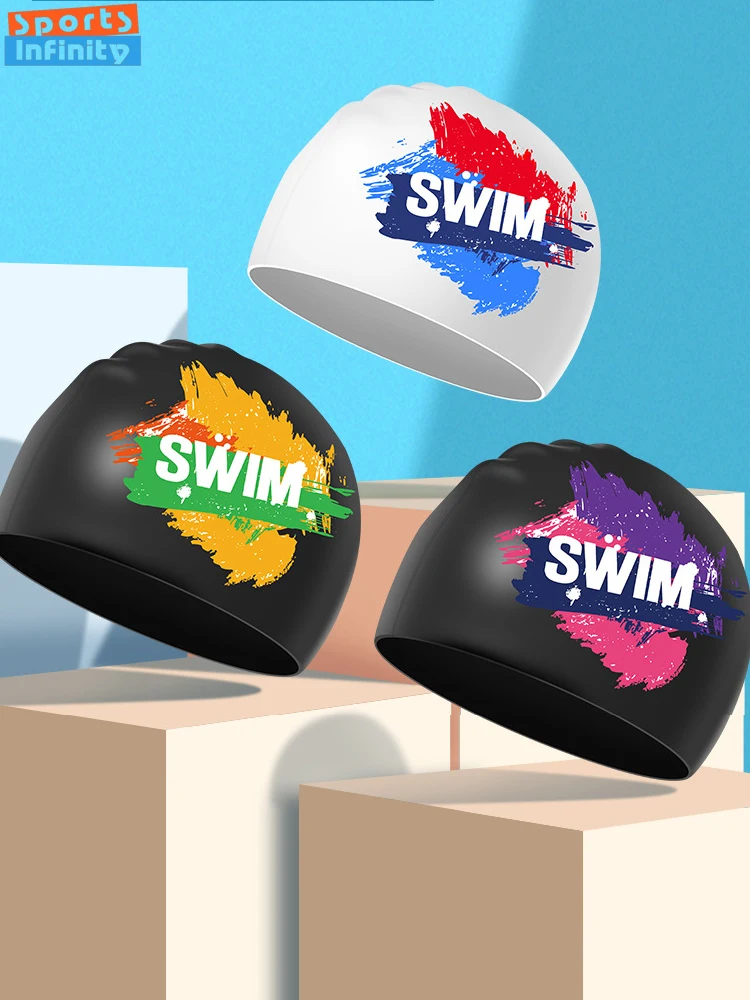 Men Silicone Waterproof Swimming Caps Ear Protection Solid Color Printed Swim Caps for Women and Child Pool Accesories
Men Silicone Waterproof Swimming Caps Ear Protection Solid Color Printed Swim Caps for Women and Child Pool Accesories