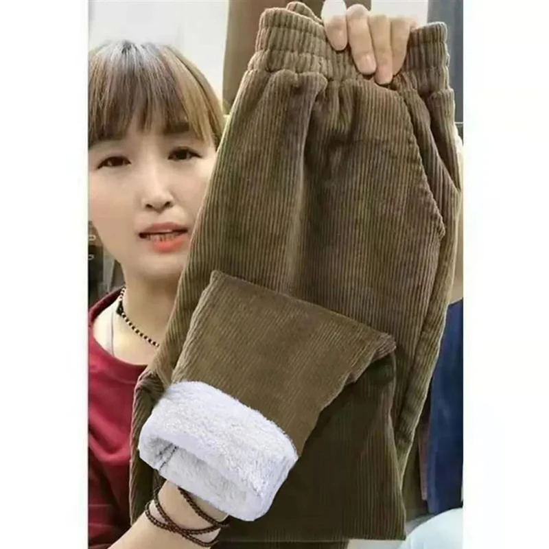 Плотные повседневные брюки plushплотные женские вельветовые Теплые брюки осень-зима леггинсы шаровары с высокой талией брюки женские киженские5xl
Плотные повседневные брюки plushплотные женские вельветовые Теплые брюки осень-зима леггинсы шаровары с высокой талией брюки женские киженские5xl