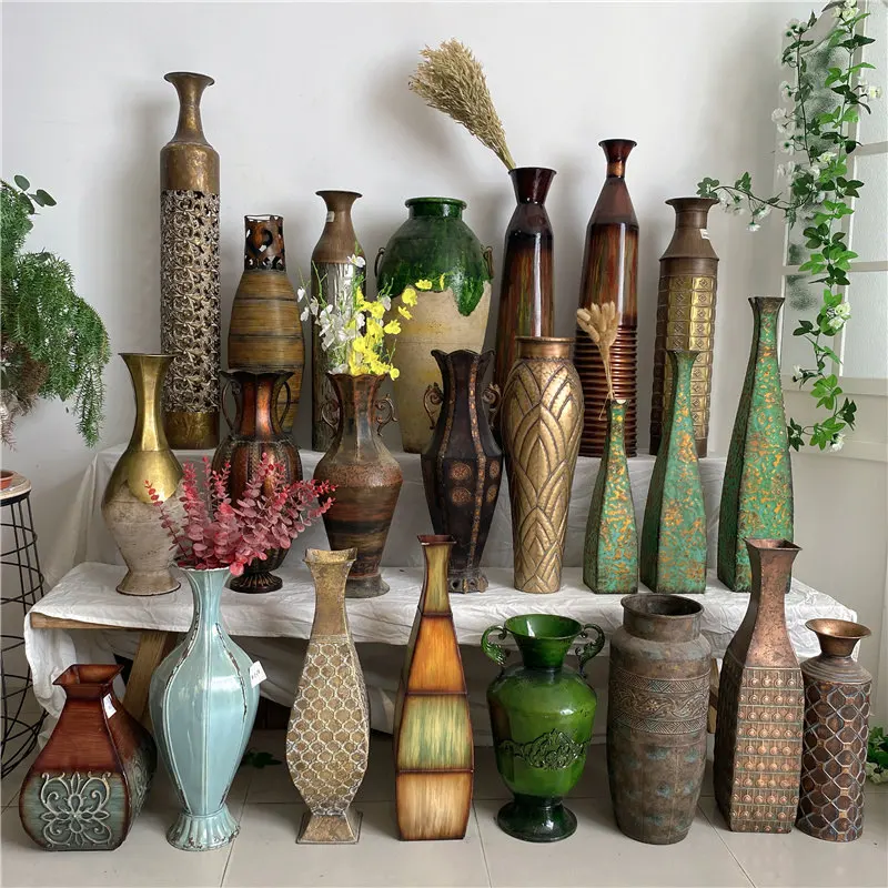 Vintage Iron Vase Decoration Living Room Flower Arrangement Hotel Office Flower Ware Entrance Decoration
Vintage Iron Vase Decoration Living Room Flower Arrangement Hotel Office Flower Ware Entrance Decoration