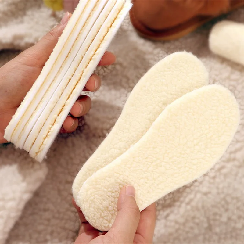 

Thicken Thermal Insoles Winter Warm Heated Soft Plush Insole for Shoes Simulation Cashmere Insert Insole for Snow Boots Shoe Pad