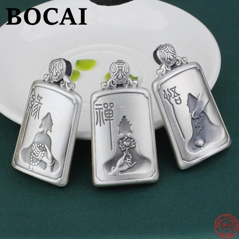 BOCAI S999 Sterling Silver Pendants for Buddhism Pendants for Women Men New Fashion Heart Sutra Buddhist Amulet Free Shipping
BOCAI S999 Sterling Silver Pendants for Buddhism Pendants for Women Men New Fashion Heart Sutra Buddhist Amulet Free Shipping