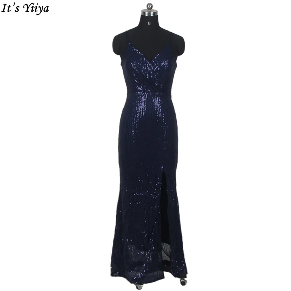 It's Yiiya Real Photo Evening Dresses Navy Blue Sequined Spaghetti Strap Mermaid Ankle-length Plus size Women Party Gowns K083
It's Yiiya Real Photo Evening Dresses Navy Blue Sequined Spaghetti Strap Mermaid Ankle-length Plus size Women Party Gowns K083