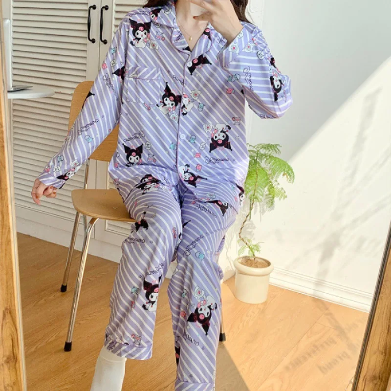 Spring And Autumn Women's Cardigan Long Sleeved Long Pants Striped Cartoon 2024 New Home Clothes
Spring And Autumn Women's Cardigan Long Sleeved Long Pants Striped Cartoon 2024 New Home Clothes