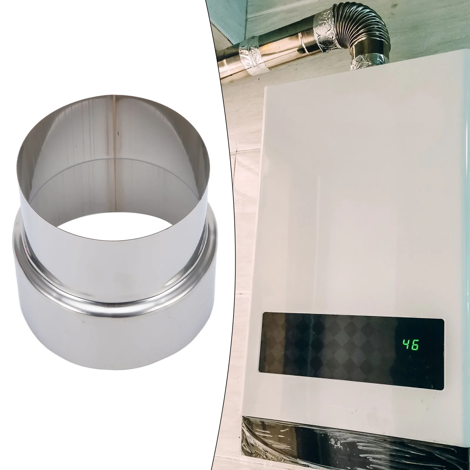 Stainless Steel Flue Exhaust Pipe Reducing Joint Chimney Adaptor Home Stove Pipe Household Ventilation Accessories
Stainless Steel Flue Exhaust Pipe Reducing Joint Chimney Adaptor Home Stove Pipe Household Ventilation Accessories
