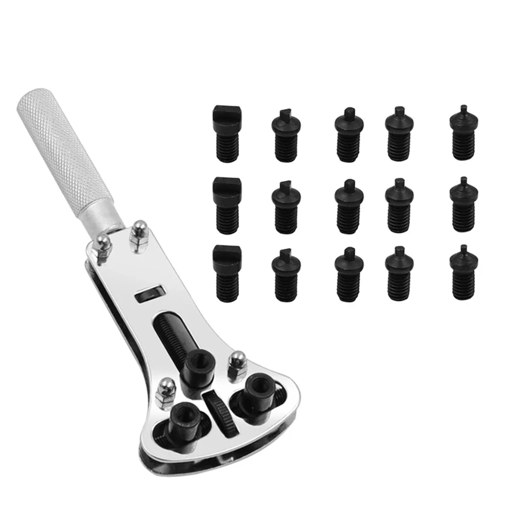 140*48mm Silver Metal Three-jaw Watch Opener Adjustable Screw Back Wrench For Watch Remove Repair Removal Tools
140*48mm Silver Metal Three-jaw Watch Opener Adjustable Screw Back Wrench For Watch Remove Repair Removal Tools
