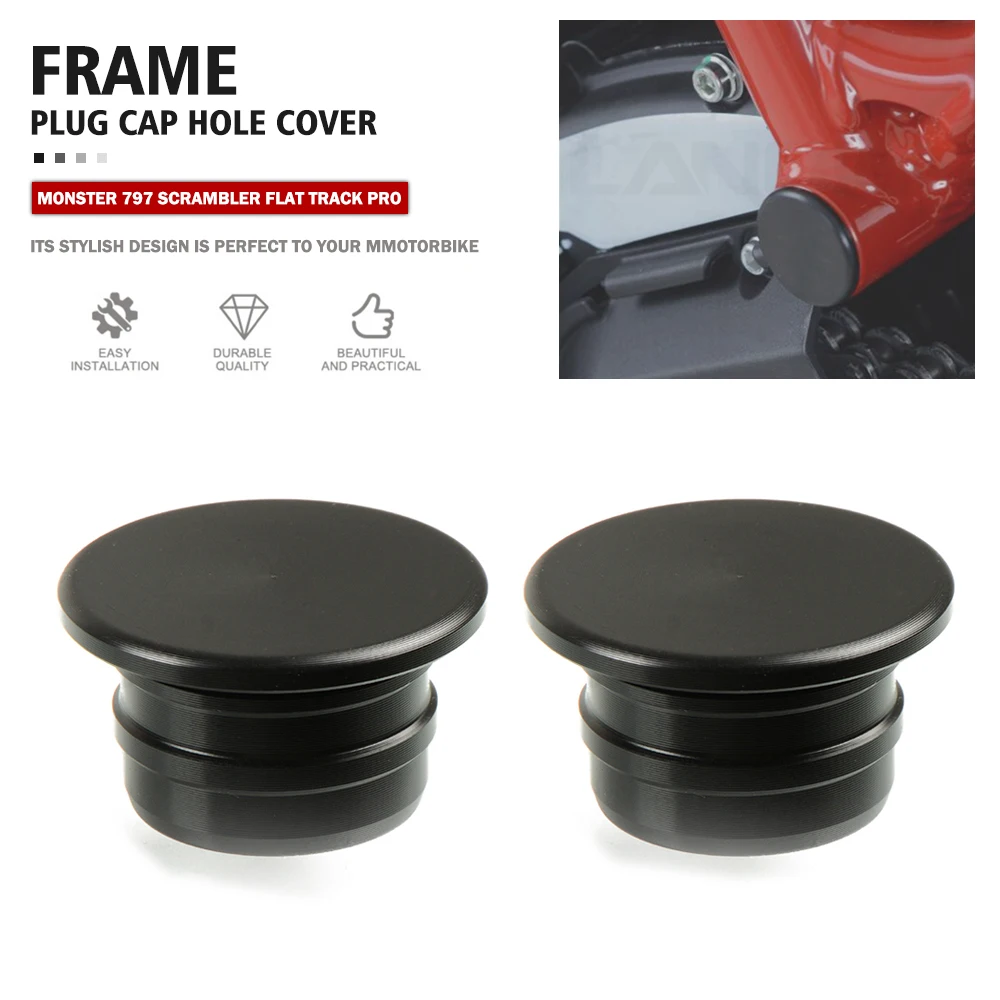 

Frame Hole Cover For Ducati Desert Sled Scrambler MONSTER 797 Sixty2 Classic Flat Track Pro Icon Fairing Frame Plugs Cap Guard