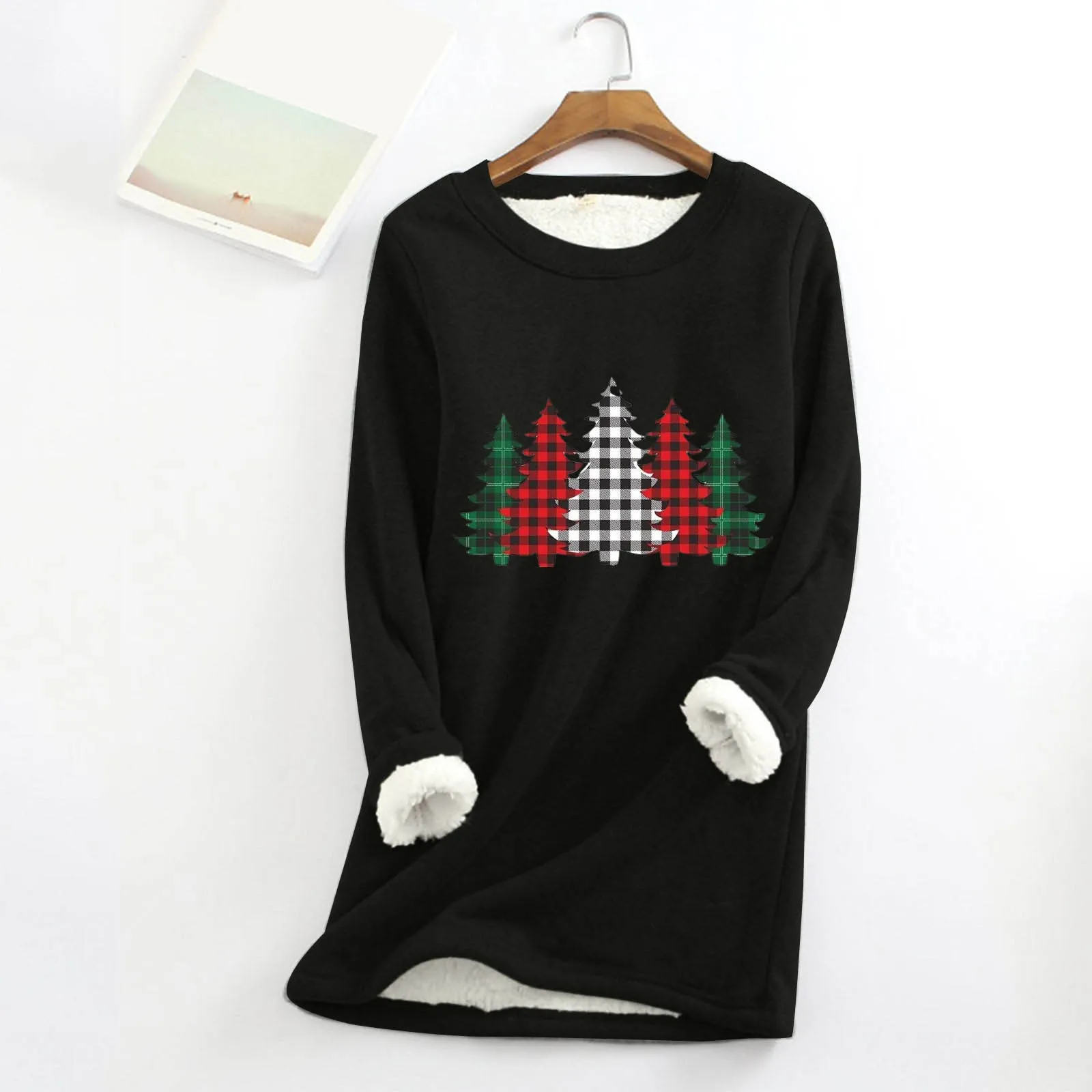 Winter Winter Round Necked Long Sleeved Cotton Wool Christmas Printed Thermal h Warm Top 
Winter Winter Round Necked Long Sleeved Cotton Wool Christmas Printed Thermal h Warm Top