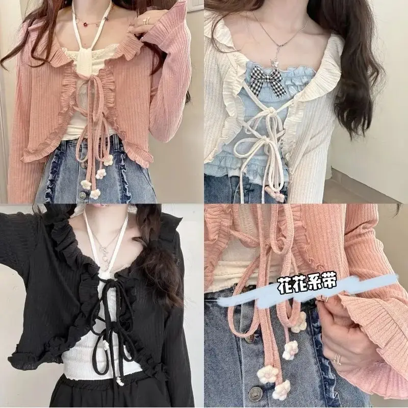 Half Summer Flowers Blooming Flowers Japanese Style Soft Girl Wooden Ear French Style Sun Protection Outerwear Top Cute Youth-Lo
Half Summer Flowers Blooming Flowers Japanese Style Soft Girl Wooden Ear French Style Sun Protection Outerwear Top Cute Youth-Lo