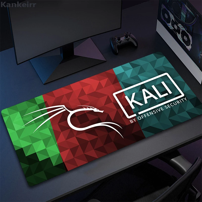 

K-Kali Linux Mousepads Contour Map Company Mouse Mat 900X400 Rubber Keyboard Desk Mats Kawaii Large for Laptop Gaming Mouse Pad