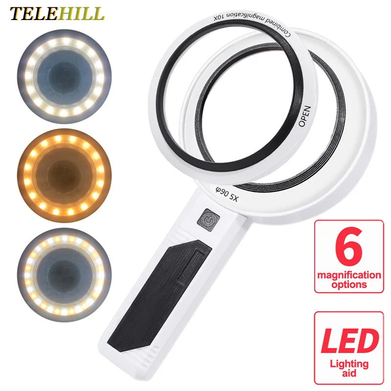 Ручная лупа для чтения со встроенной подсветкой
Ручная лупа для чтения со встроенной подсветкой