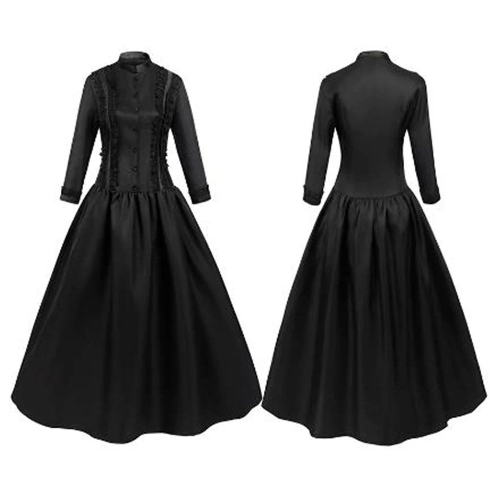 

Medieval Retro Punk Gothic Court Princess Dress Royal Lady Ball Dress Elegant Vampire Devil Christmas Victorian Costume Vestidos