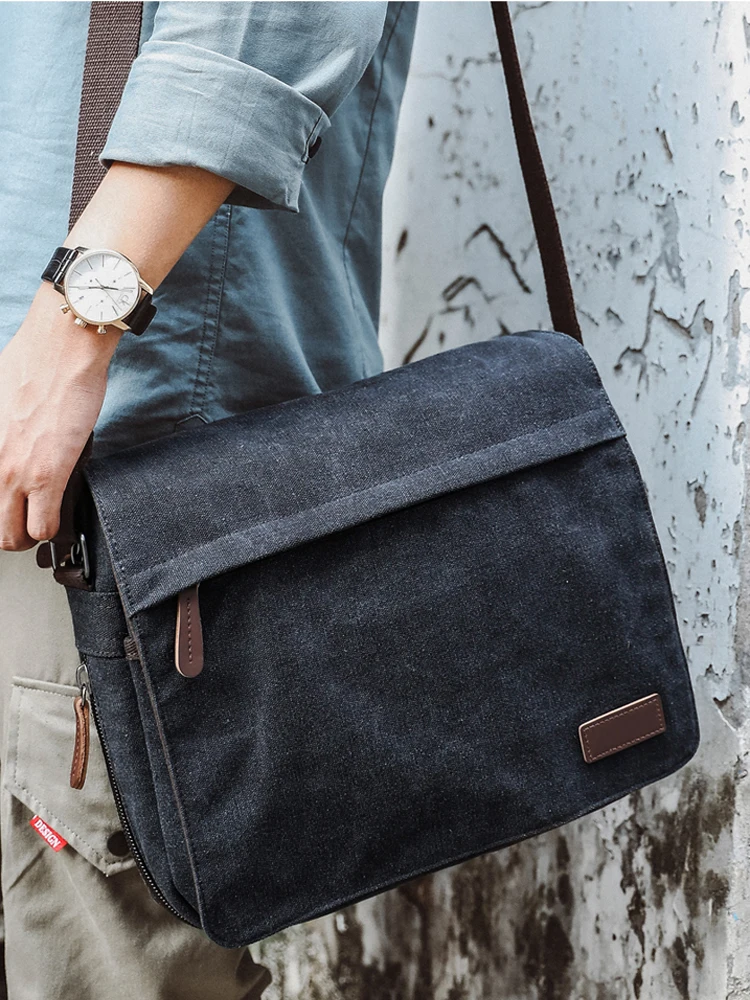 Fashion Solid vintage Canvas Messenger Satchel Bags Buckle Casual Portable Shoulder Bag Korean Trend Simple Pack For Men 2023
Fashion Solid vintage Canvas Messenger Satchel Bags Buckle Casual Portable Shoulder Bag Korean Trend Simple Pack For Men 2023