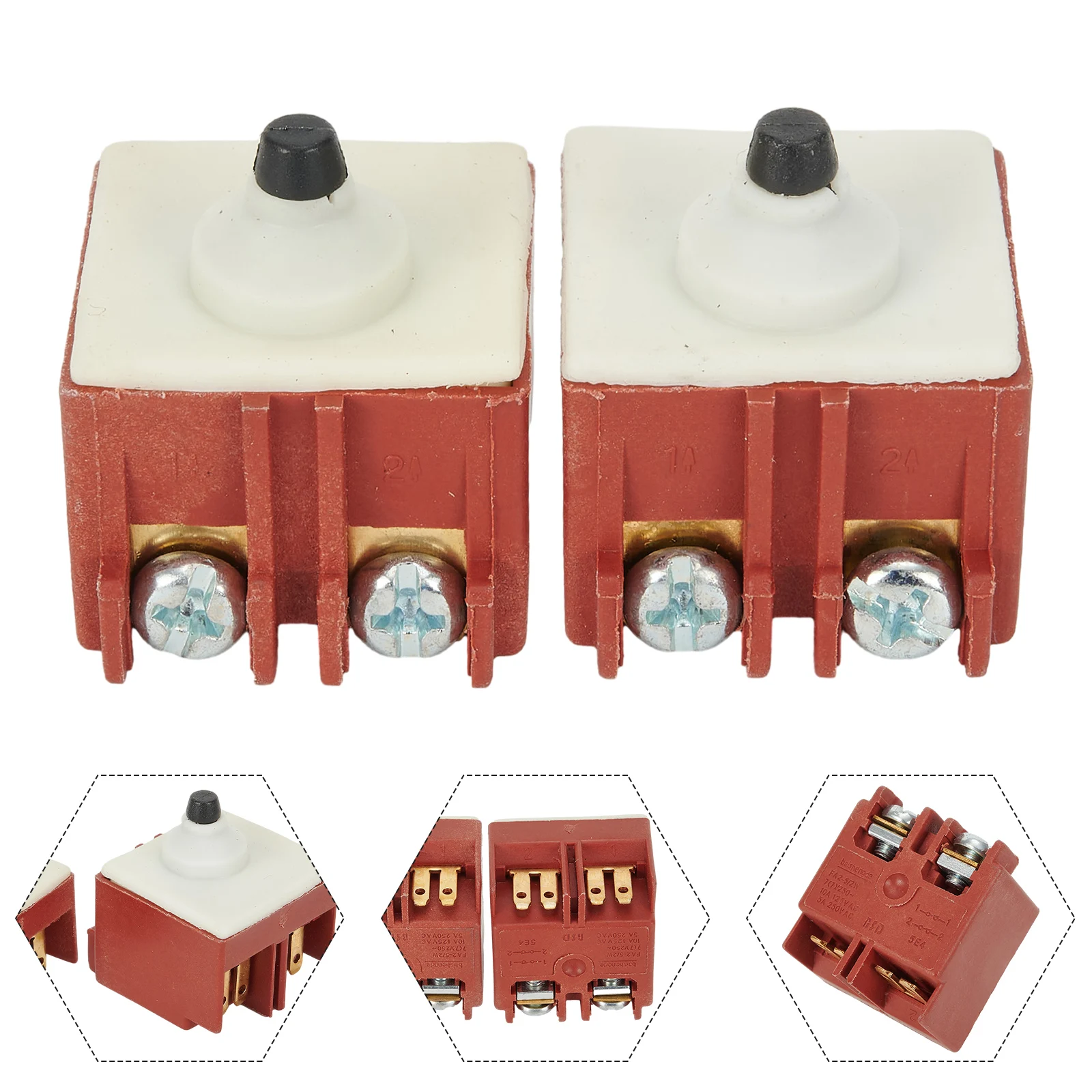 Momentary Contact Switch Home DIY Parts 2pcs Button Switch For Bosch GWS6/8-100 TWS6600 Power Tool Accessories
Momentary Contact Switch Home DIY Parts 2pcs Button Switch For Bosch GWS6/8-100 TWS6600 Power Tool Accessories