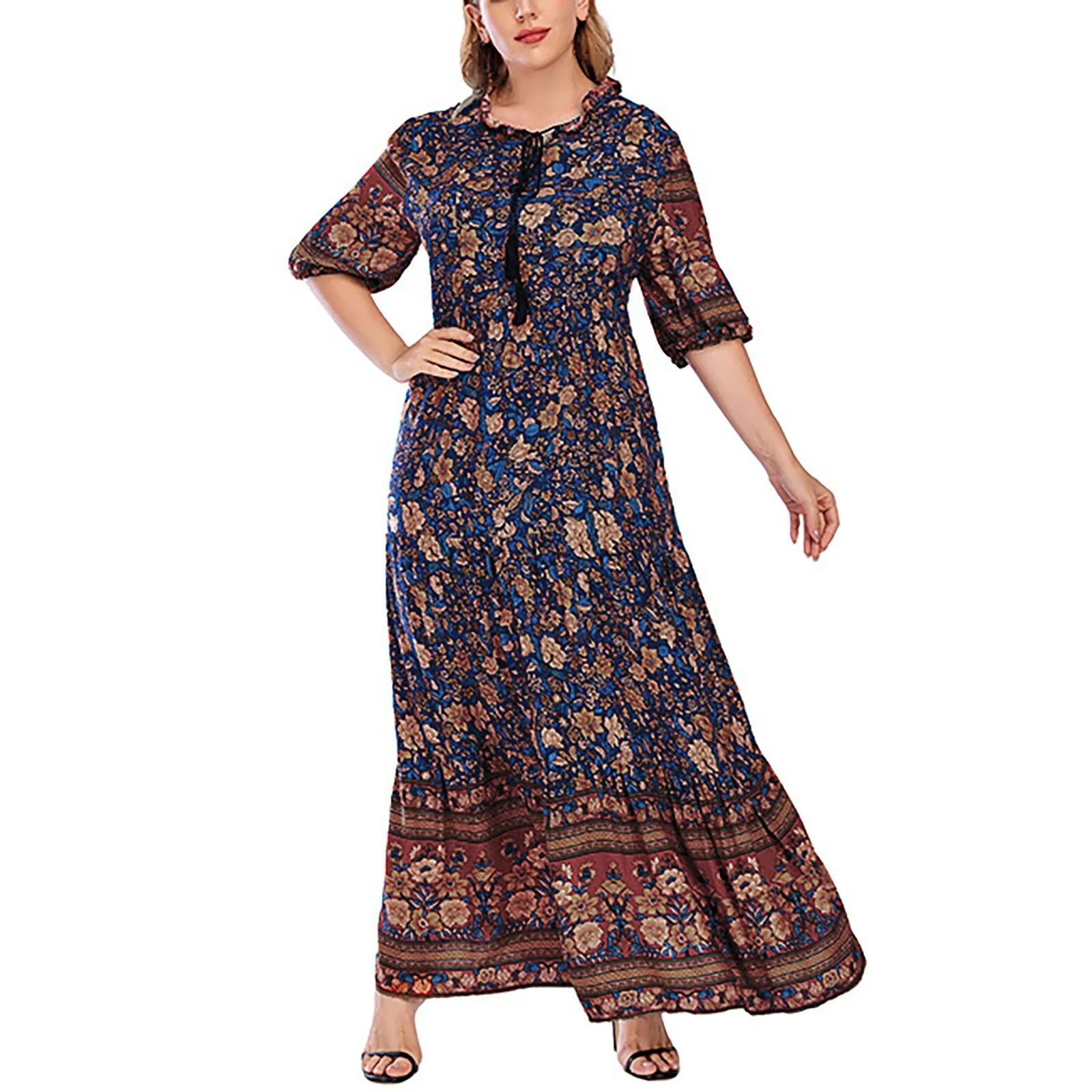 French court style large size dress long 200 catty beauty dress Wrap Dress Womens Loose Summer Dresses for Women Casual
French court style large size dress long 200 catty beauty dress Wrap Dress Womens Loose Summer Dresses for Women Casual