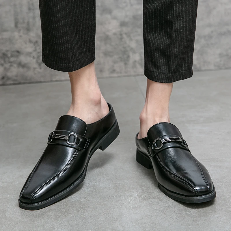 Genuine Leather Mules Shoes Men's Half Shoes For Man Luxury Brand Slippers Men Designer Casual Shoes Breathable Slip On Footwear
Genuine Leather Mules Shoes Men's Half Shoes For Man Luxury Brand Slippers Men Designer Casual Shoes Breathable Slip On Footwear