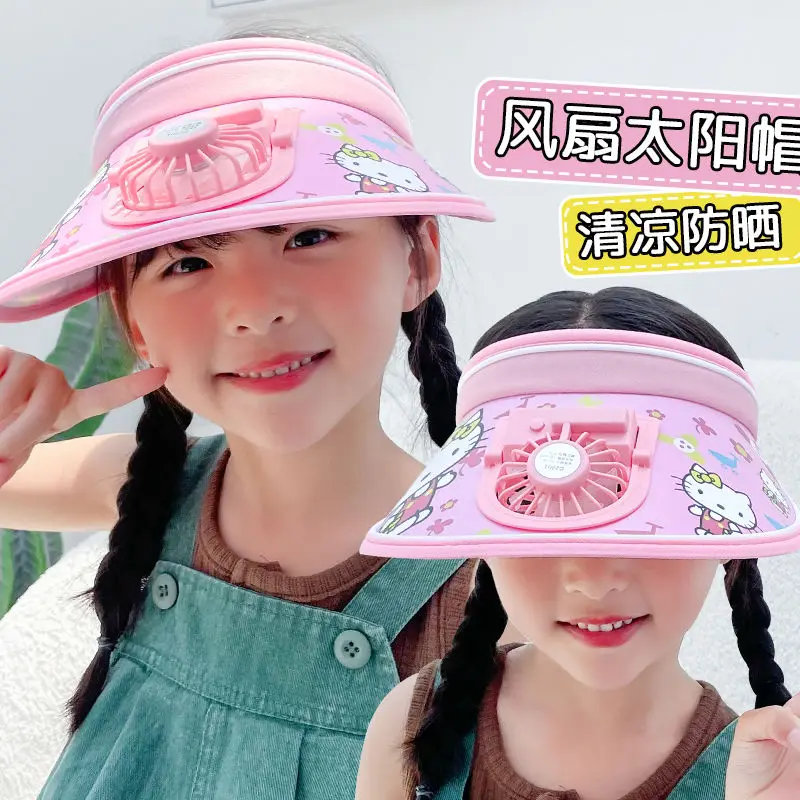 Hello Kitty Kawaii Sanrio Sun Screen Fan Usb Hat Cute Cartoon kt cat Baby Boy Girl Summer Charging Shade Hat Kids Gifts
Hello Kitty Kawaii Sanrio Sun Screen Fan Usb Hat Cute Cartoon kt cat Baby Boy Girl Summer Charging Shade Hat Kids Gifts