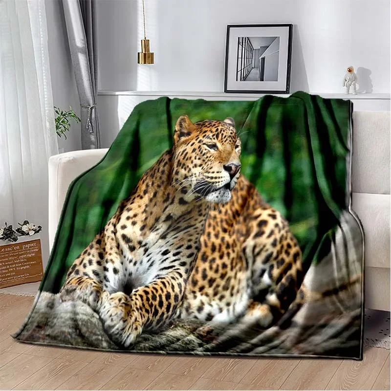 

Животное леопард, модное плюшевое мягкое одеяло, фланелевое одеяло для дивана и кровати, теплое и удобное портативное одеяло для сна, подарок на день рождения