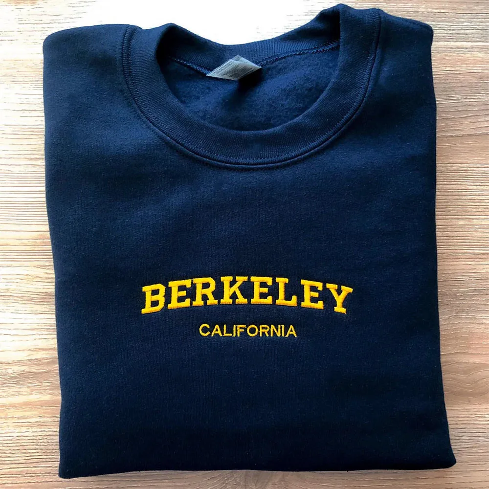 Berkeley California Letters Embroidered Unisex Men Women Crewneck Navy Sweatshirts Long Sleeve Cotton Loose Thick Warm Pullovers
Berkeley California Letters Embroidered Unisex Men Women Crewneck Navy Sweatshirts Long Sleeve Cotton Loose Thick Warm Pullovers