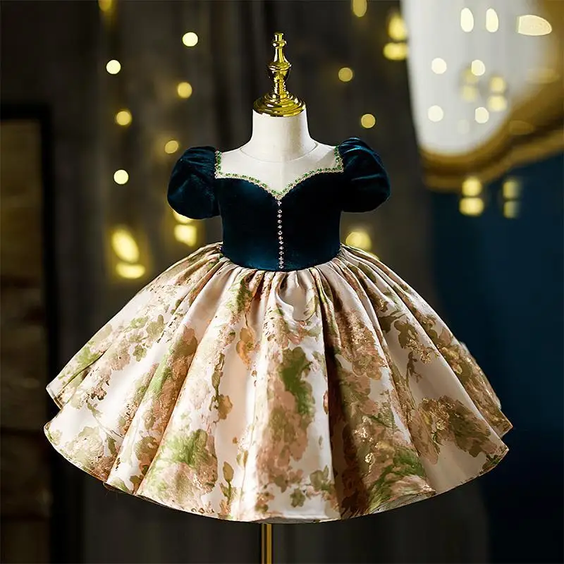 2023 Kids Girl Floral Ball Gowns Young Girls Patchwork Puff Sleeves Beading Midi Dress Children Evening Formal Parties Vestidos
2023 Kids Girl Floral Ball Gowns Young Girls Patchwork Puff Sleeves Beading Midi Dress Children Evening Formal Parties Vestidos