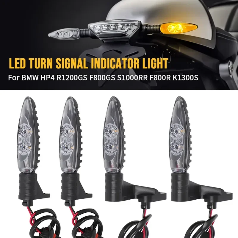 

Front Rear LED Turn Signal Indicator Light Blinker For BMW R1200GS F800GS S1000RR F800R HP2 Sport K1300S G450X F800ST R nine T