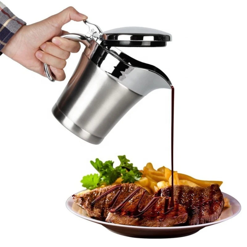 Double Insulated Stainless Steel 16oz Gravy Boat Jug with Hinged Lid Ideal for Gravy or Cream at Thanksgiving
Double Insulated Stainless Steel 16oz Gravy Boat Jug with Hinged Lid Ideal for Gravy or Cream at Thanksgiving