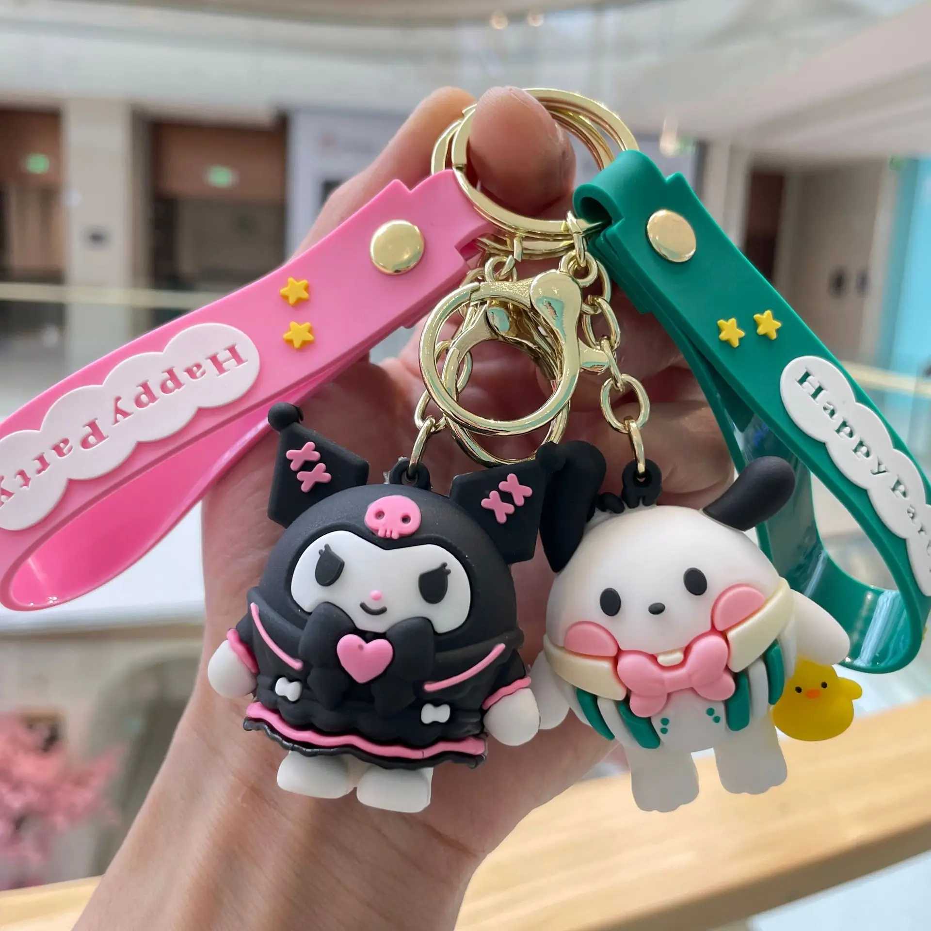 Kawaii HelloKitty Keychain Cute Cartoon Kuromi Doll Pendant Car Keyring Schoolbag Decoration Ornaments Jewelry Gifts for Friends
Kawaii HelloKitty Keychain Cute Cartoon Kuromi Doll Pendant Car Keyring Schoolbag Decoration Ornaments Jewelry Gifts for Friends