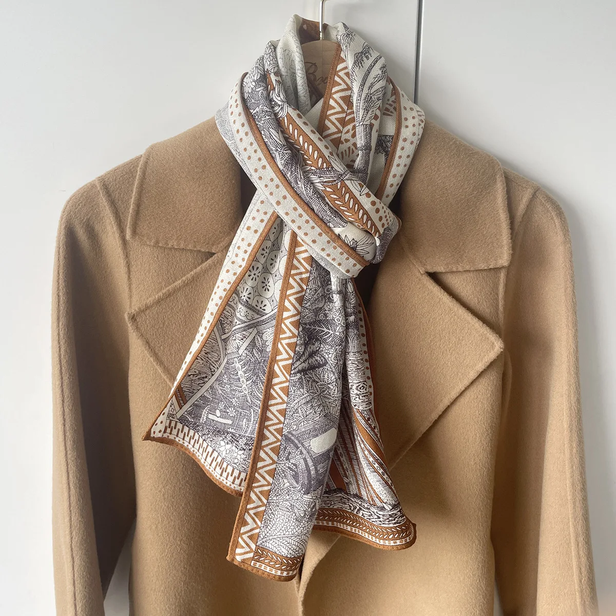 

30% Silk 70% Wool Scarf Rectangle Winter Scarf Women Brand Keep Warm Long Cashmere Shawl Neckerchief Sjaal Hand Rolled Edges
