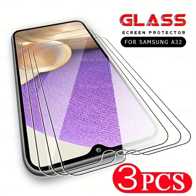 

3Pcs Tempered Glass For Samsung A03 A03S A13 5G A23 A33 A53 A73 A04 A04S A04E A14 A24 4G A34 A54 A32 A22 A52 A51 A72 A71 A71S