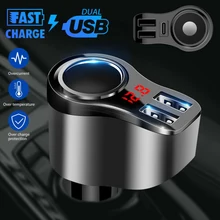 Car Phone Charger Quick Charge Dual USB Port Adapter 12V-24V Socket Power Cigarette Lighter Outlet Car-Charger For IPhone Xiaomi
Car Phone Charger Quick Charge Dual USB Port Adapter 12V-24V Socket Power Cigarette Lighter Outlet Car-Charger For IPhone Xiaomi