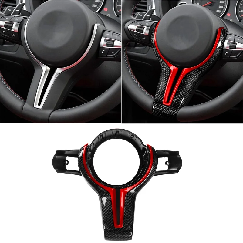 Carbon Fiber Car Replacement Style Steering Wheel Trim Cover Fit For BMW M Series M2 F87 M3 F80 M4 F82 M6 F06 F12 F13 X5M F85 
Carbon Fiber Car Replacement Style Steering Wheel Trim Cover Fit For BMW M Series M2 F87 M3 F80 M4 F82 M6 F06 F12 F13 X5M F85
