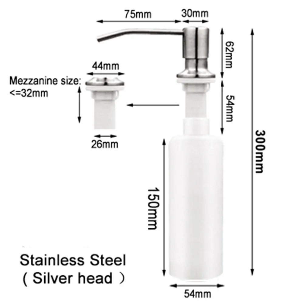 Kitchen Sink Liquid Soap Dispenser Pump Stainless Steel 500ML Liquid Soap Bottle Sink Mount Hand Pressure Soap Dispenser Bottle
Kitchen Sink Liquid Soap Dispenser Pump Stainless Steel 500ML Liquid Soap Bottle Sink Mount Hand Pressure Soap Dispenser Bottle