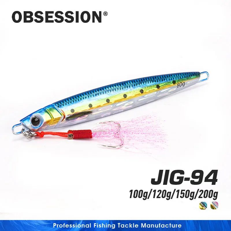 OBSESSION 100g 120g 150g 200g Sea Fishing Metal Jigs Slow Jigging 3D Print Laser Artificial Bait Boat Fishing Hard Metal Lures
OBSESSION 100g 120g 150g 200g Sea Fishing Metal Jigs Slow Jigging 3D Print Laser Artificial Bait Boat Fishing Hard Metal Lures