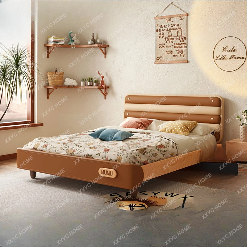 

Детская кровать из массива дерева подвесная кровать для девочек современная кровать принцессы для мальчиков Одиночная кровать поручни деревянная кровать детская комната