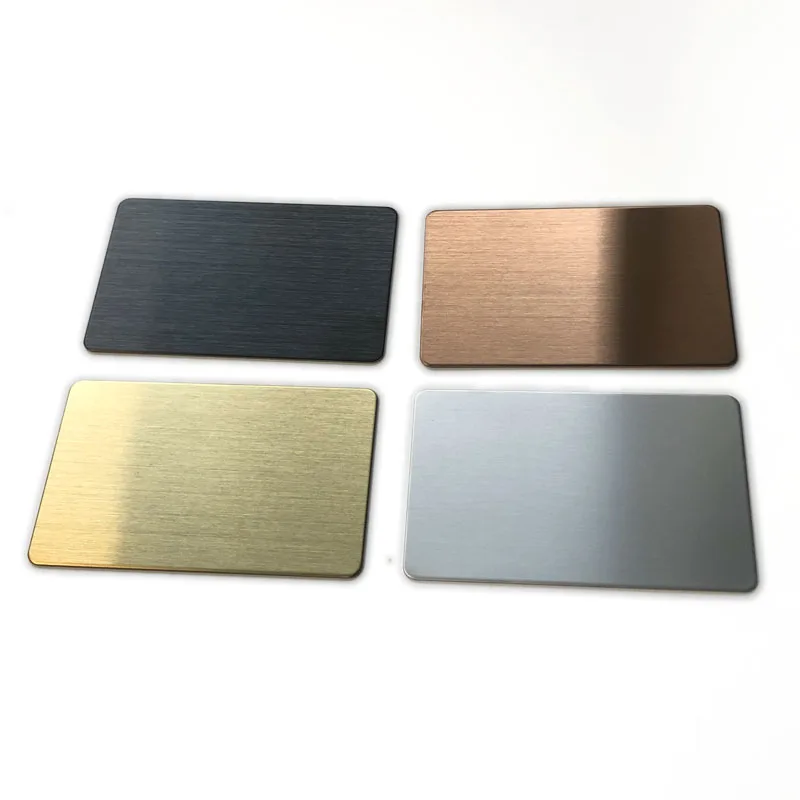 10pc 86x54mm Thick 1mm 304 Stainless Steel Blank Metal Business Card Plate 4-Color Gold Silver Rose Gold Black Brushed Finishing
10pc 86x54mm Thick 1mm 304 Stainless Steel Blank Metal Business Card Plate 4-Color Gold Silver Rose Gold Black Brushed Finishing