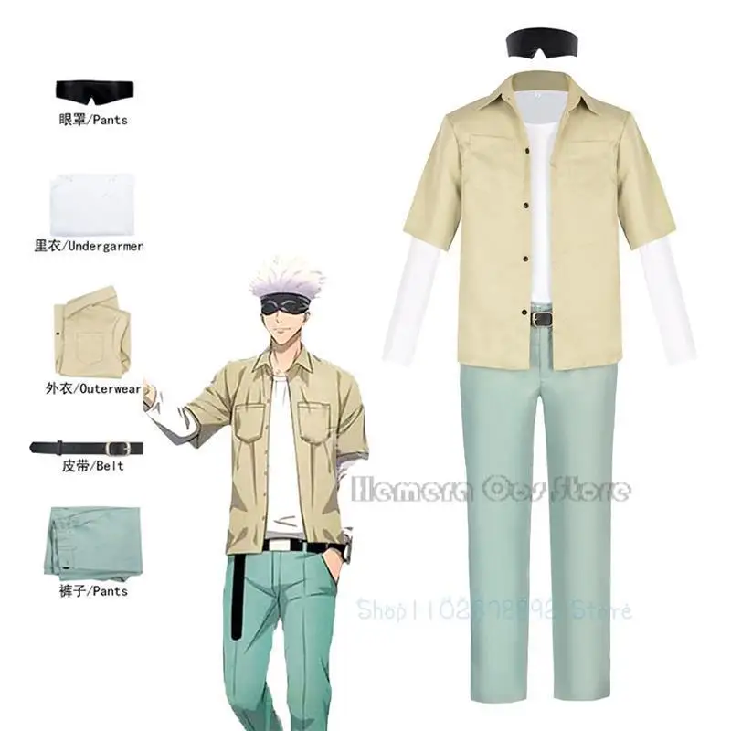Jujutsu Kaisen Anime Cosplay Gojo Satoru Anime Cosplay Costume Shirt Wig High School Uniform Daily Suit Halloween Costume Men A
Jujutsu Kaisen Anime Cosplay Gojo Satoru Anime Cosplay Costume Shirt Wig High School Uniform Daily Suit Halloween Costume Men A