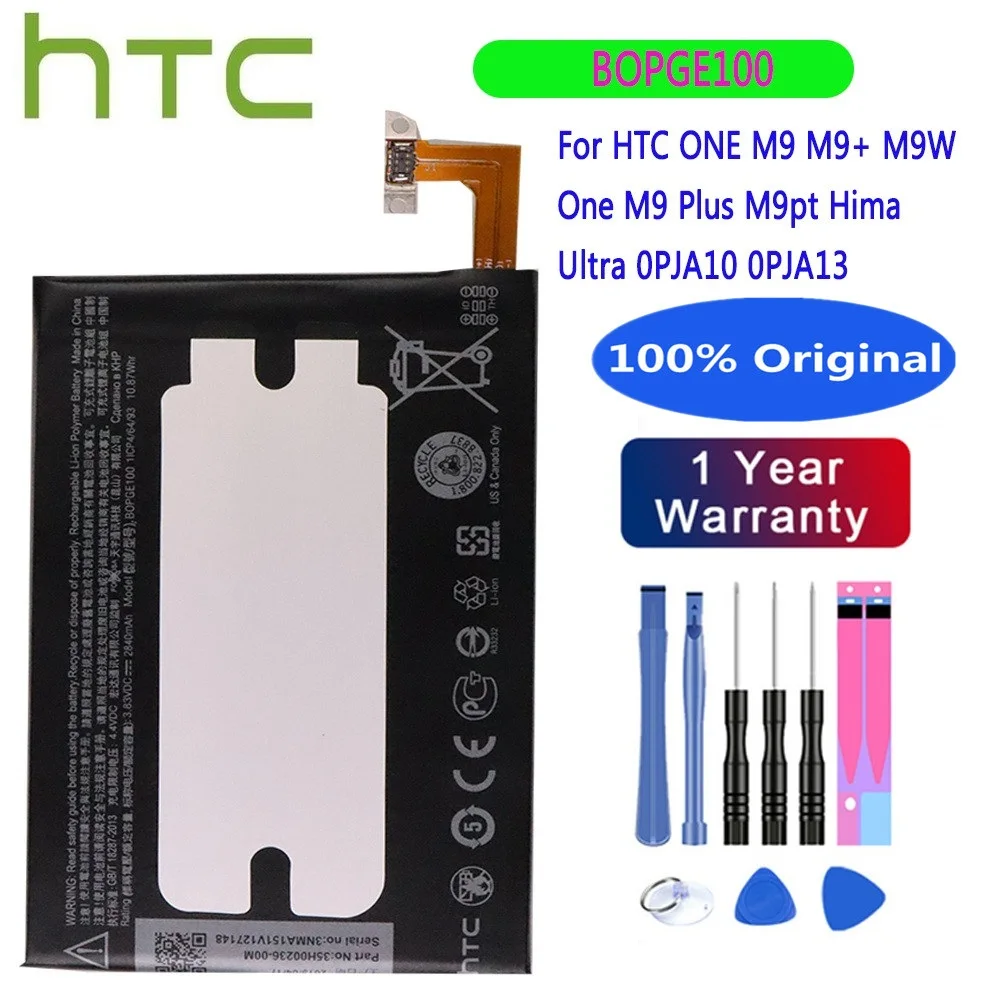 

New 100% Original 2840mAh BOPGE100 Battery For HTC ONE M9 M9+ M9W One M9 Plus M9pt Hima Ultra 0PJA10 0PJA13 Phone Batteries