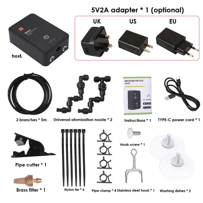 Four Eva Shock Absorbers Automatic Mist Customize Program Settings Irrigation Timer Intelligent Reptile Spray Humidifier
Four Eva Shock Absorbers Automatic Mist Customize Program Settings Irrigation Timer Intelligent Reptile Spray Humidifier