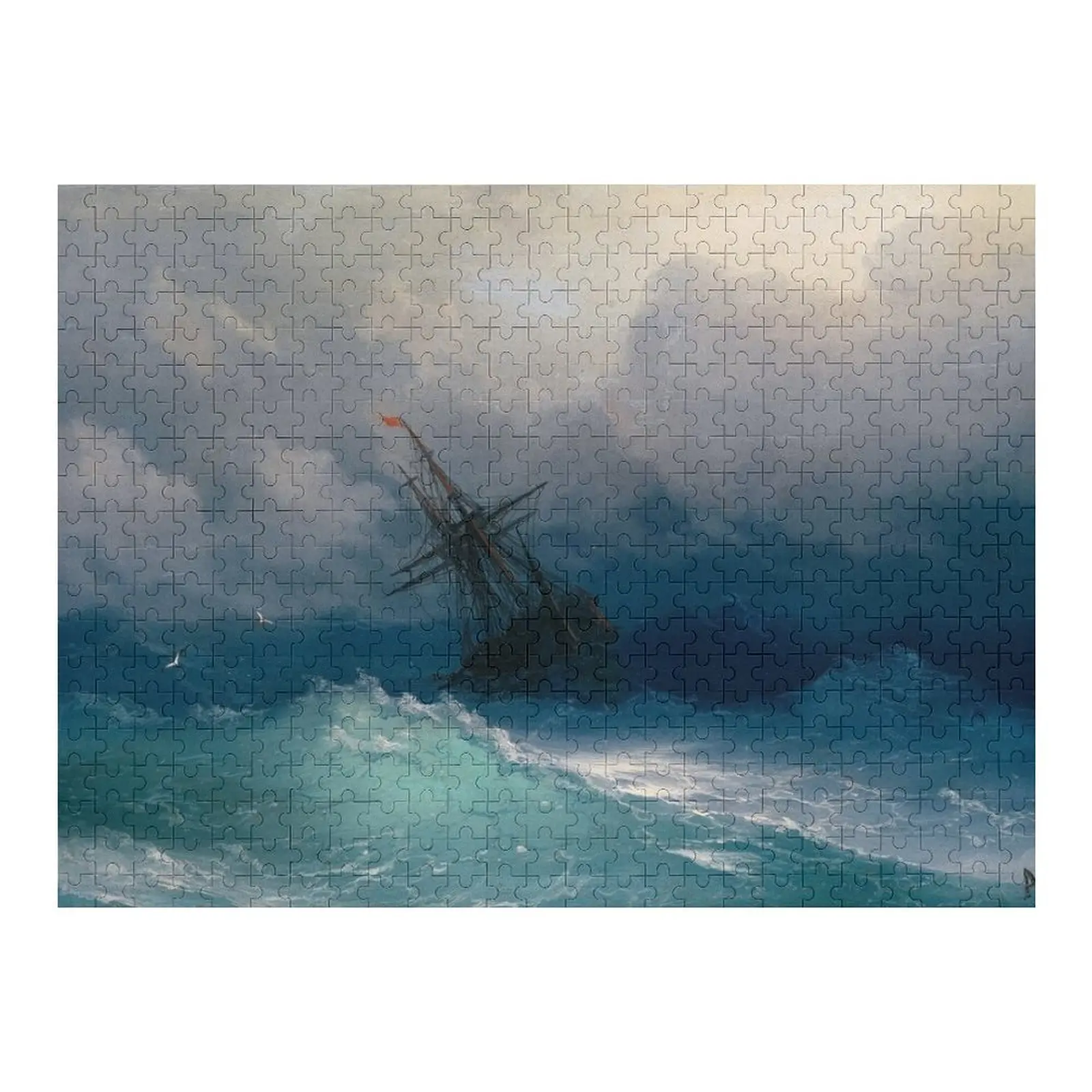 

Ship on Stormy Seas by Ivan Aivazovsky Jigsaw Puzzle Customized Gifts For Kids Wooden Puzzles For Adults Christmas Toys