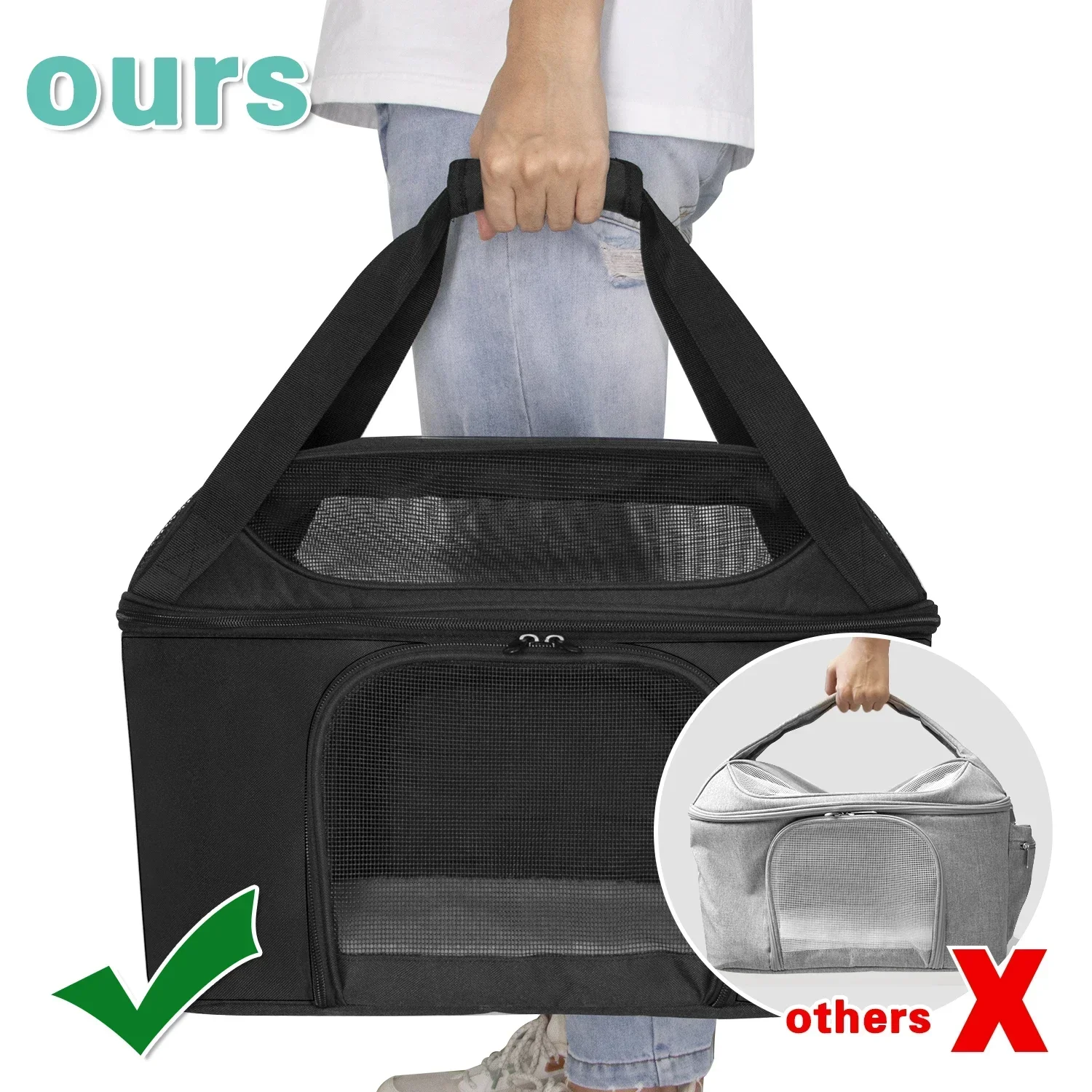 Переноска для щенков, сетчатая переноска на плечо для маленьких собак и кошек Чихуахуа, сумка в Йорк, Воздухопроницаемый походный ранец 
Переноска для щенков, сетчатая переноска на плечо для маленьких собак и кошек Чихуахуа, сумка в Йорк, Воздухопроницаемый походный ранец