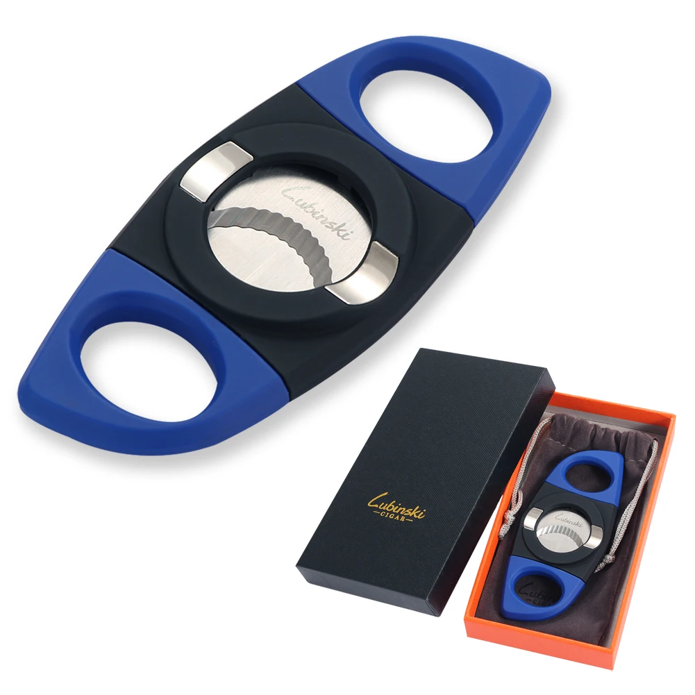 LUBINSKI Portable Cigar Cutter Sharp Guillotine Metal Knife For Tobaccos With Cigar Rest Smoking Tools Gift Box Packing 
LUBINSKI Portable Cigar Cutter Sharp Guillotine Metal Knife For Tobaccos With Cigar Rest Smoking Tools Gift Box Packing