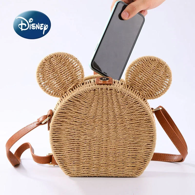 Новая соломенная сумка Disney с Микки Маусом, модная Милая женская сумка с мультяшным рисунком, маленькая круглая пляжная сумочка для отдыха и путешествий
Новая соломенная сумка Disney с Микки Маусом, модная Милая женская сумка с мультяшным рисунком, маленькая круглая пляжная сумочка для отдыха и путешествий