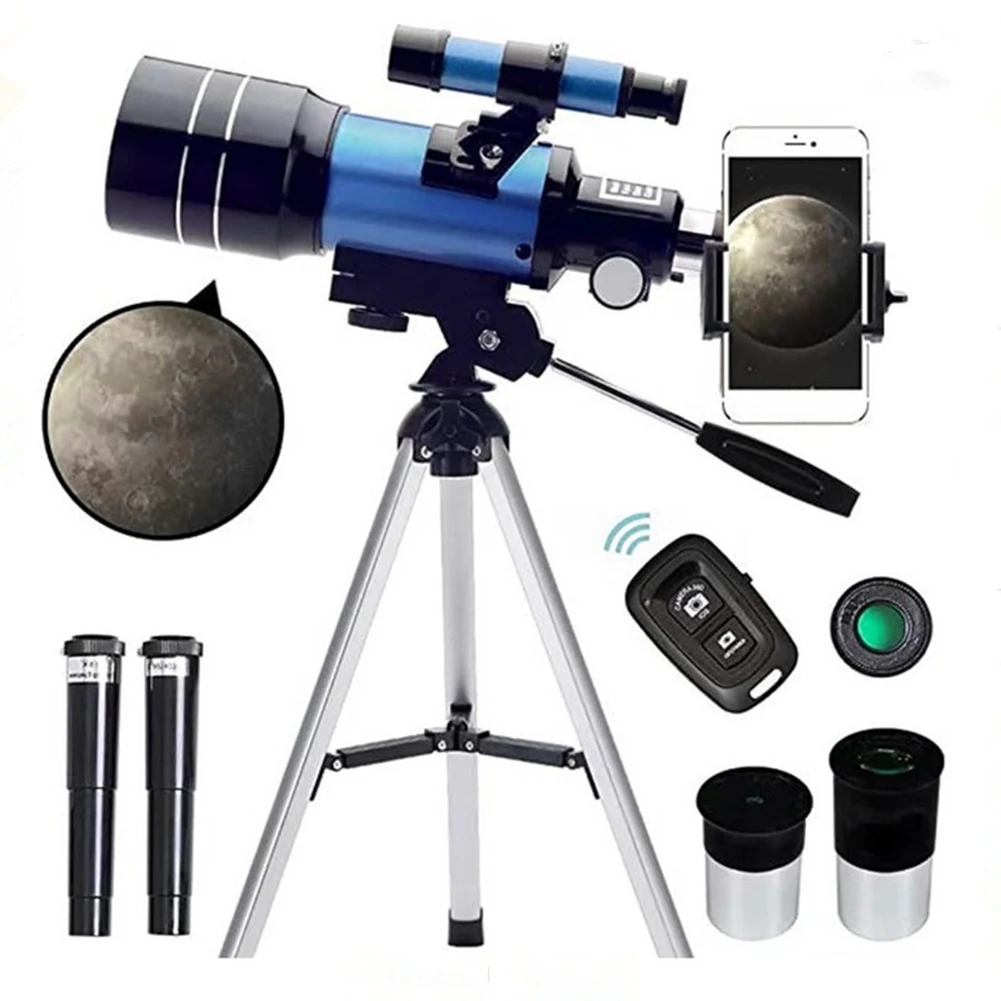 70mm Aperture Refractor Telescope for Adults&Kids 300mm Portable Telescope Travel Telescope 15X-150X Astronomy Beginners Gifts
70mm Aperture Refractor Telescope for Adults&Kids 300mm Portable Telescope Travel Telescope 15X-150X Astronomy Beginners Gifts