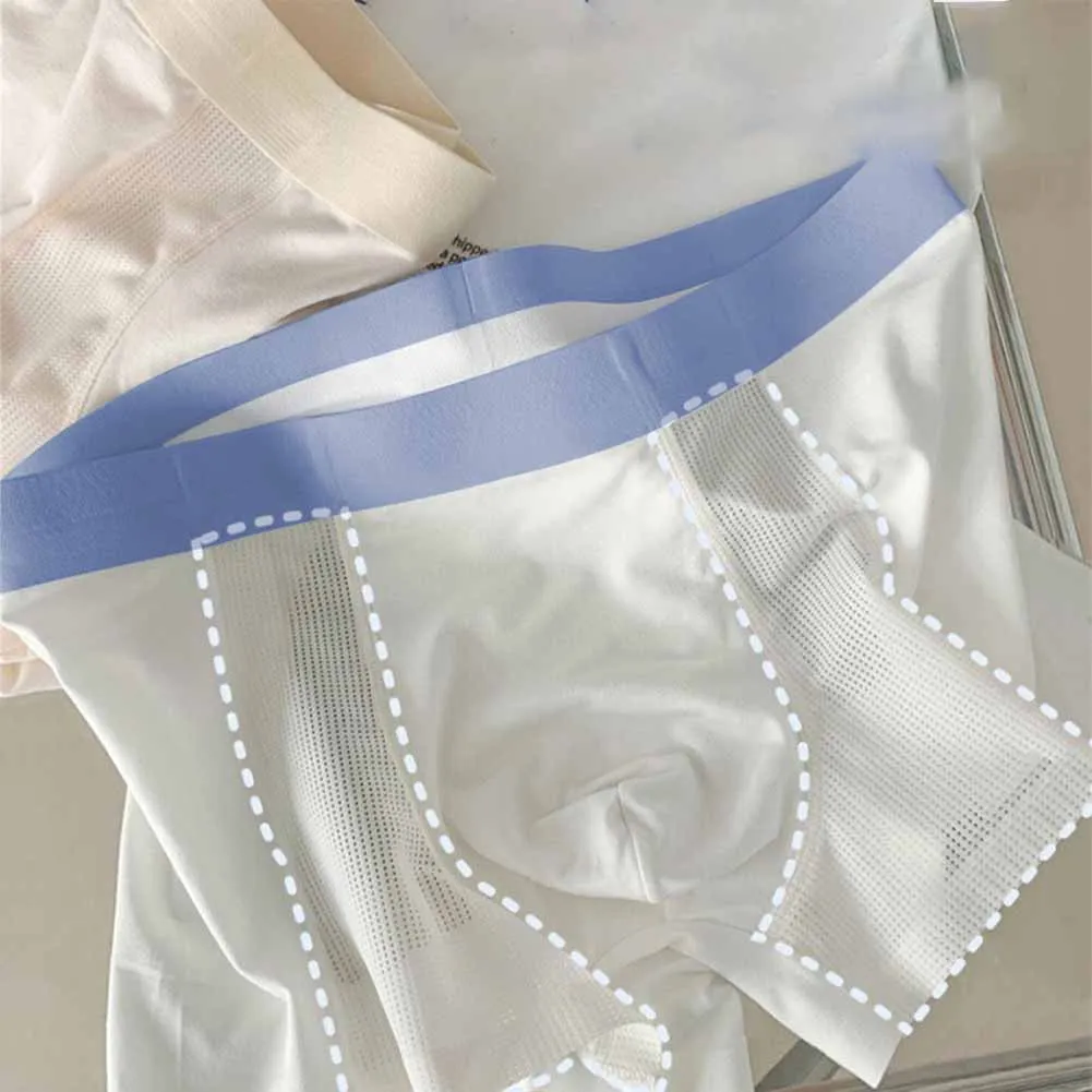 Men Ice Silk Boxer Briefs Casual Bulge Pouch Shorts Trunks Soft See-throug Underwear Breathable Panties Comf Underpants Solid
Men Ice Silk Boxer Briefs Casual Bulge Pouch Shorts Trunks Soft See-throug Underwear Breathable Panties Comf Underpants Solid