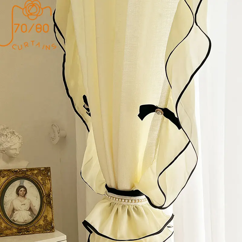 French Cream Small Fragrance Maiden Butterfly Agaric Lace Tulle Curtains for Living Room Bedroom Dining Room Balcony Customized
French Cream Small Fragrance Maiden Butterfly Agaric Lace Tulle Curtains for Living Room Bedroom Dining Room Balcony Customized