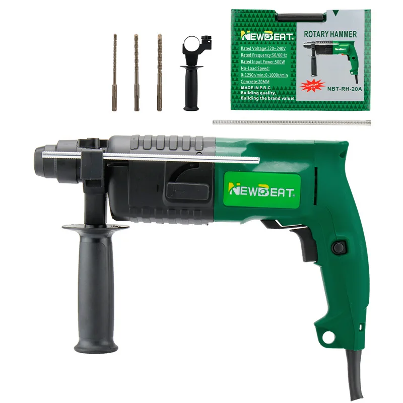 500W high-power electric drill NBT-RH-20A construction industry household electric hammer 20mm electric tool
500W high-power electric drill NBT-RH-20A construction industry household electric hammer 20mm electric tool